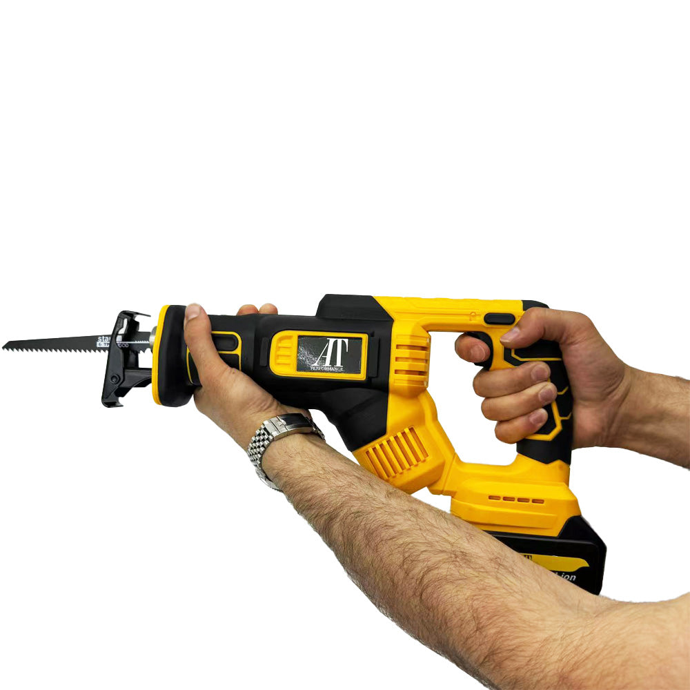 Fierăstrău Electric Alternativ AT PERFORMANCE® 3000RPM, 2 Acumulatori 36V, Tăiere Lemn și Metal, Cuplu Mare, Negru/Albastru